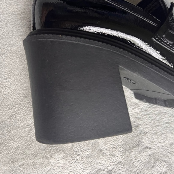 A New Day Hudson Platform Patent Leather Chunky Heel Goth Loafer Jet Black 9.5 - Picture 7 of 13